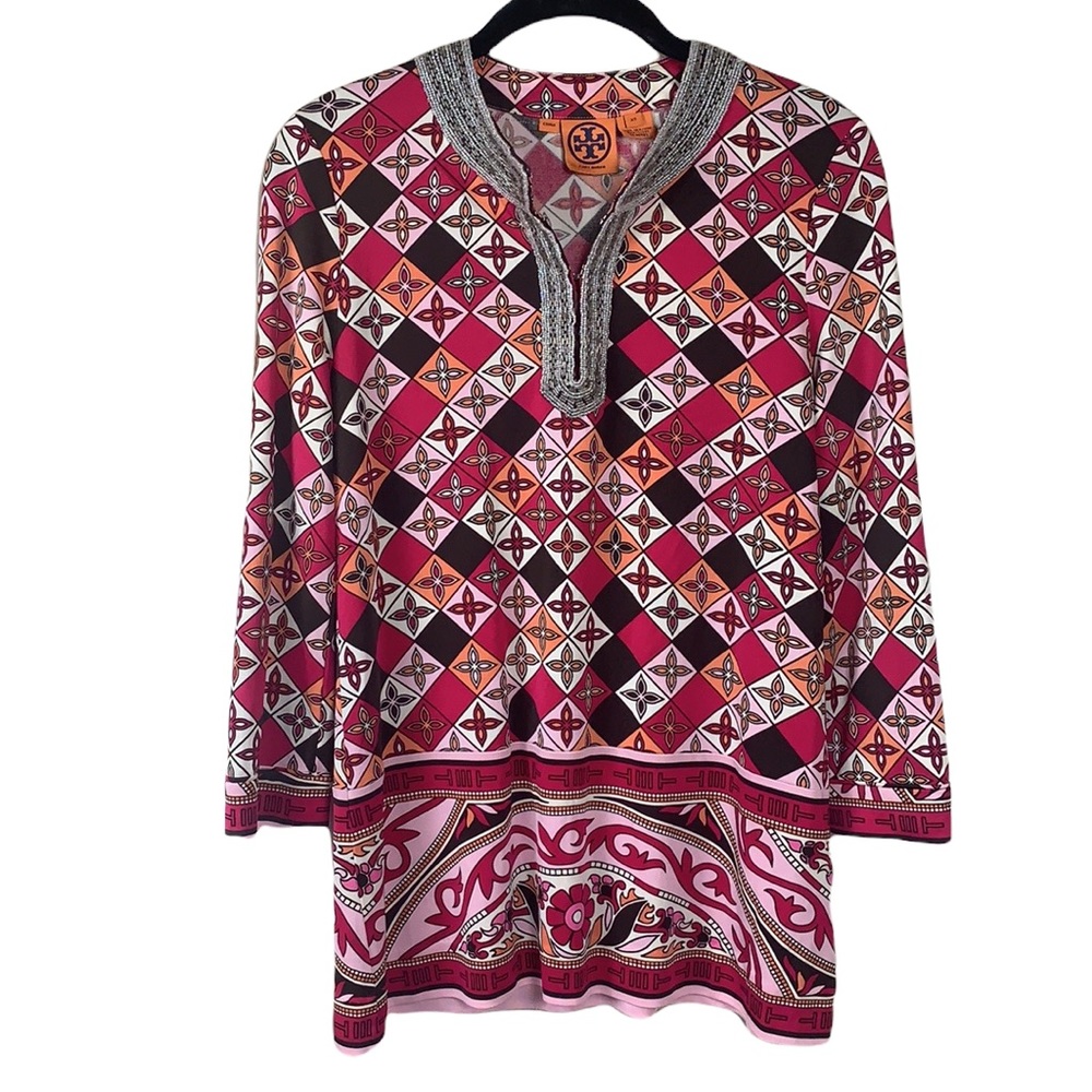Tory Burch Beaded Silk Blouse